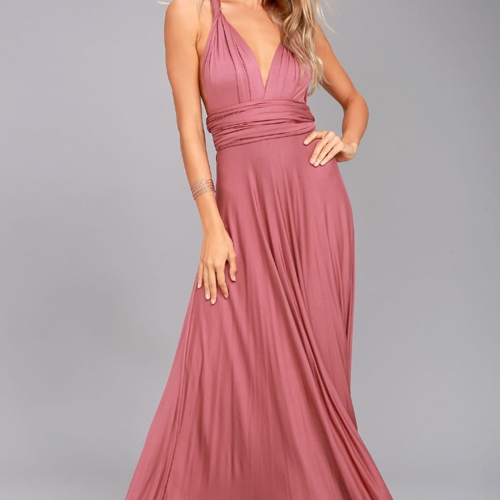 Tricks Of The Trade Rusty Rose Maxi Dress